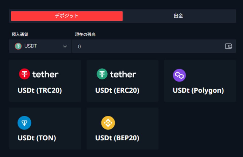ビッツカジノ|入金方法②