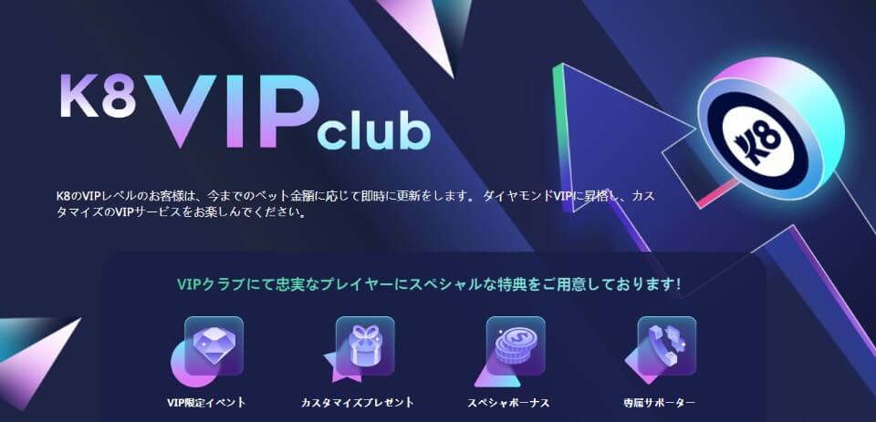 K8カジノ|VIPクラブ